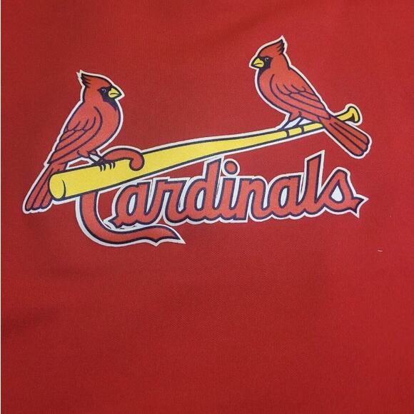 St. Louis Cardinals Men’s L Majestic Therma Base Batting Practice Pullover - Picture 3 of 8